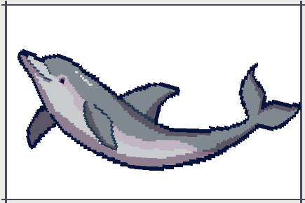Bottlenose Dolphin, a customer in Scale the Depths Point Nemo — favorite fish Blackspotted Puffer.